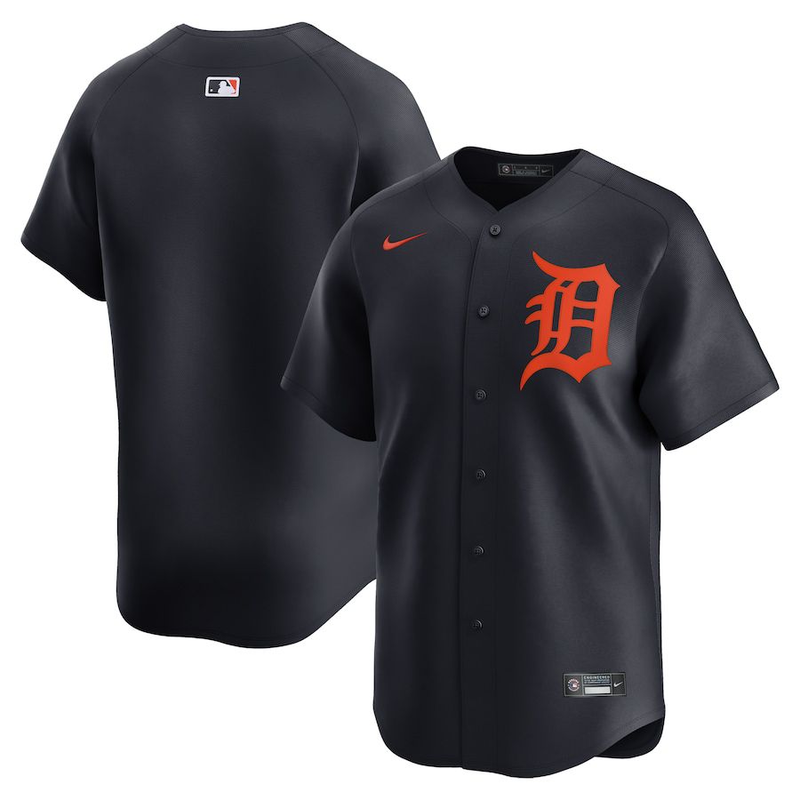 Men Detroit Tigers Blank Nike Navy Alternate Limited MLB Jersey